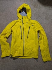 Strafe Men's Ski Jacket Yellow Poly Coated Polartec Neoshell - Size Small