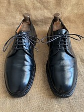 Alden 9901 Black Shell Cordovan Plain Toe Blucher Derby Shoes Size US 10 CE