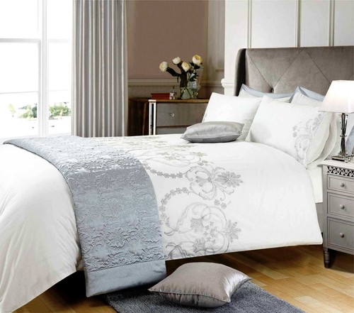 Damask floral luxury duvet - luxury,