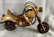 Motorbike Large Wooden Lacquered - Handmade Harley Davidson Ornament Bike Gift