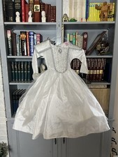 Fairy Dust White & Silver Ice Princess Dress w/ Hoop Skirt Childs Size 3/4