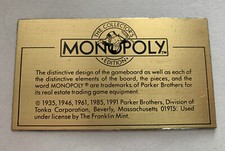 Franklin Mint Monopoly