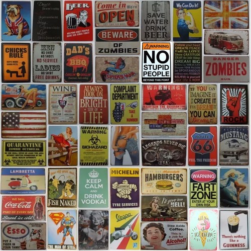 Tin metal sign plaque - sign, pub