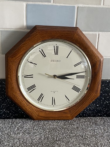 Seiko oak octagonal - oak, clock