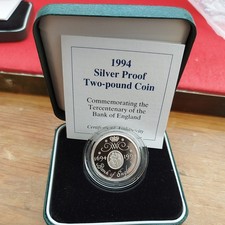 1994 Royal Mint Tercentenary Of The Bank Of England Silver Proof Two Pound Coin2