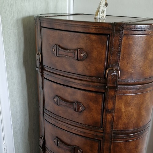 Brown leather suitcase style - leather,