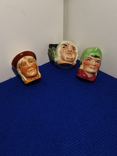 Three porcelain miniature - , toby