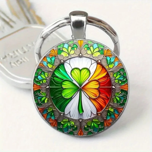 Lucky clover irish keyring - clover,