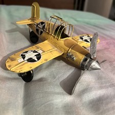 Wall Classics Yellow Airplane. Metal Airplane. Decorative Piece. Model display