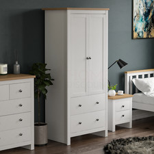 SALE 2 Door 2 Drawer Wardrobe Bedroom Furniture Clothes Storage Modern White