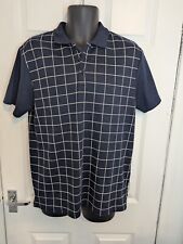 Soviet Men's Polo Shirt Striped Navy/White Tee Short Sleeve Size L