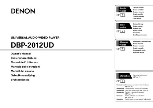 Denon dbp 2012ud blu - denon, dbp-2012ud