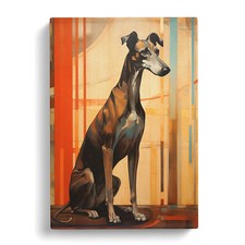 Greyhound Art Deco No.3 Canvas