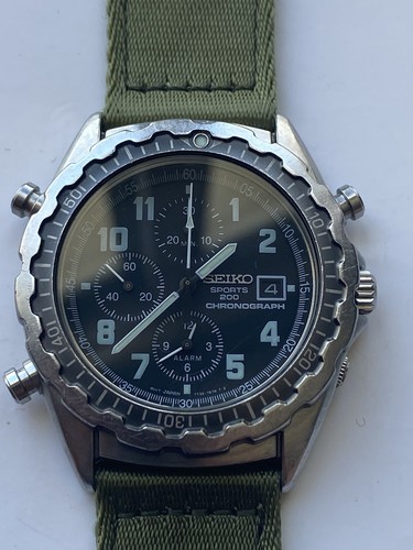 Seiko 7t32 7d19 steel - seiko, quartz
