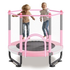 VEVOR 60" Trampoline for Kids Mini Toddler Trampoline with Net Indoor Outdoor