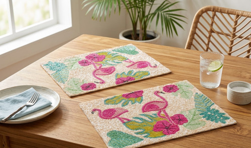 Set placemats flamingo - set, of