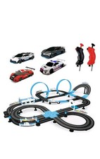AGM MASTECH Slot Car Race Track Set, High Speed Series Tram Dual Track Set with