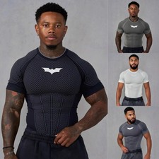 Men Summer Sports T-Shirts Short Sleeve Jogging Training Quick-Dry Tops