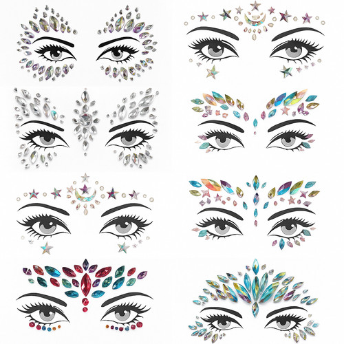 Face gems glitter - face, jewels