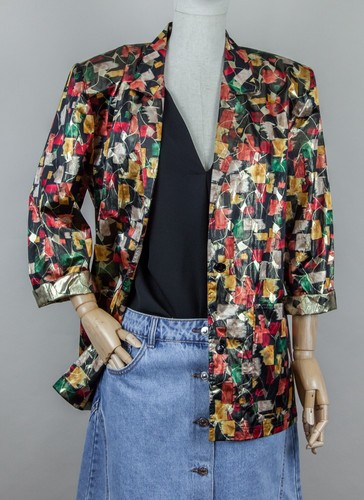 Shiny silk jacket blazer - silk,