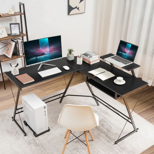Shaped computer desk - computer,