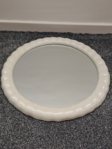 Vintage ceramic bubble mirror - ceramic,