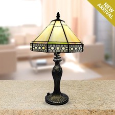 Tiffany Style Table Lamp Stained Glass Handcrafted Bedside Light Desk Lamps UK