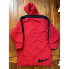 Red Vintage 90s Nike Long Coat