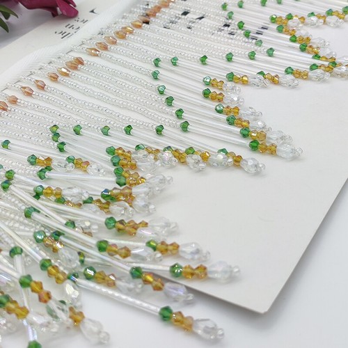 Glass tube fringe tassel - glass,