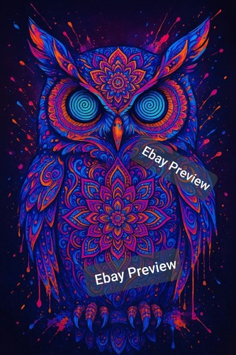 Digital image colorful owl - image, of