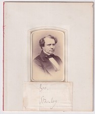 Original Cdv photo  signature Politician Lord Stanley c1860  15th Earl of derby