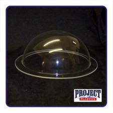 CLEAR PERSPEX ACRYLIC PLASTIC DOME WITH FLANGE HEMISPHERES 50mm-700mm DIAMETERS