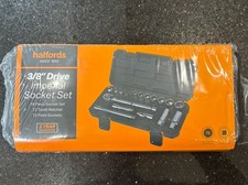 Halfords 3/8 inch Drive Imperial Socket Set Complete 72 tooth ratchets