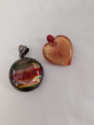 Vintage art glass pendant - vintage,
