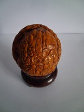 Walnut carved "Hediao" Buddhist monks "Luohan Arhats"Good luck Chinese Folk art