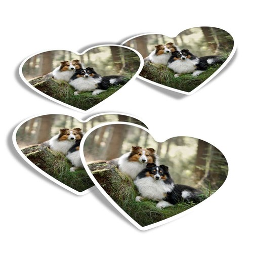 Heart stickers sheltie - heart,