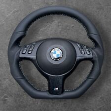 BMW M3 E46 M5 E39 X5 E53 M SPORT FLAT BOTTOM CUSTOM NEW LEATHER STEERING WHEEL
