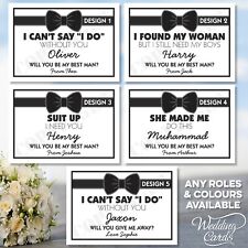 Will you be my Best Man Usher Groomsman Page Boy Ring Bearer our Invitation Card