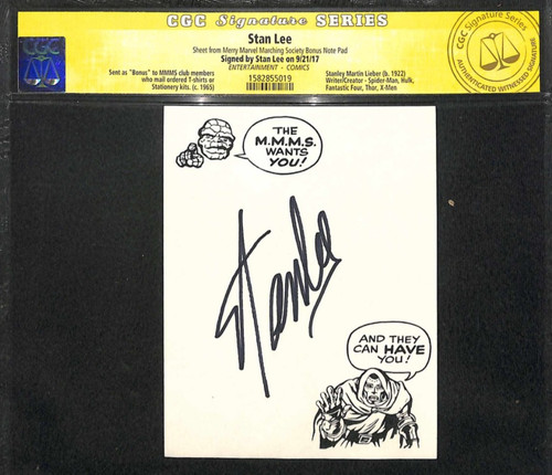 Signed stan lee - stan, avengers