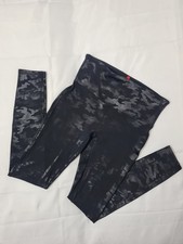 Spanx Women Camo Black High Waist Leggings Pants Shaping Pants Size M