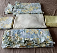 Double bedding set with Matching Curtains and Tie backs.