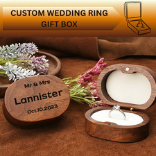 Ring Case Wooden Ring Box Wedding Ring Box Ring Holder Custom Jewellery Gift