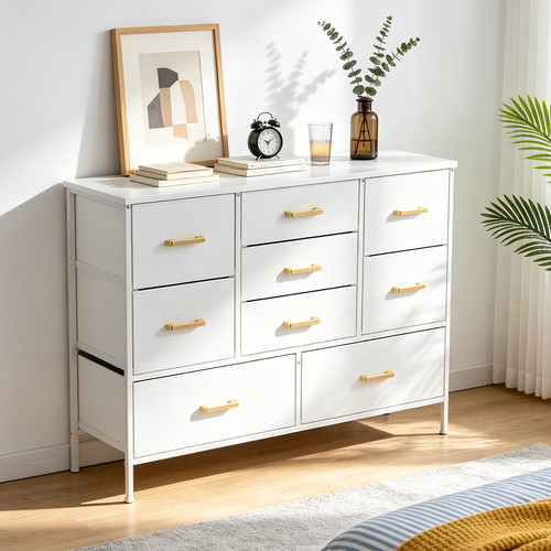 White chest drawers - white,