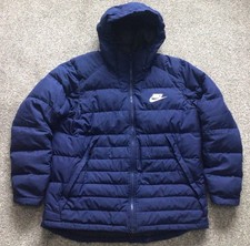 MENS NIKE DUCK DOWN FILLED PADDED SPORTSWEAR JACKET NAVY SIZE UK XL