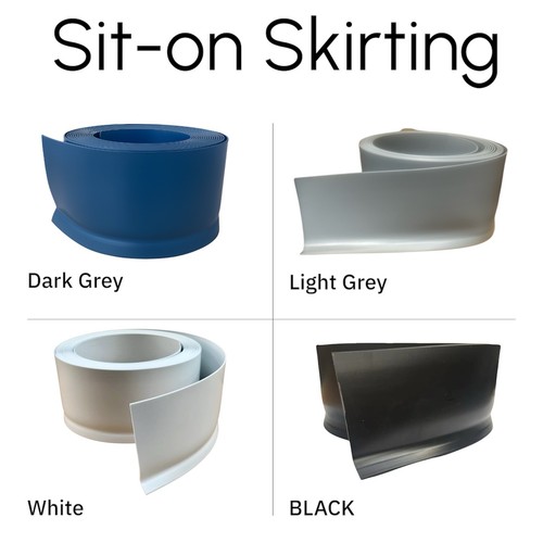 Flexible pvc sit skirting - flexible, sit-on
