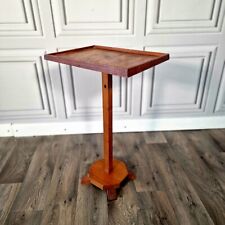 Vintage Tall Rectangular Wooden Telephone Table Night Plant Stand - Pine