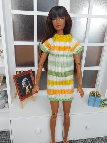 Handmade knitted dress for - ,