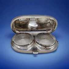 Antique Sterling Silver Double Sovereign Case Birmingham 1912