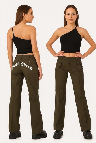 Ladies army combat trousers - army,