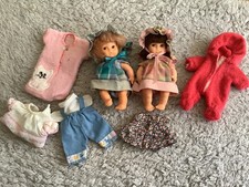 Two Amanda Jane Baby Dolls With Outfits And Clothes Bundle